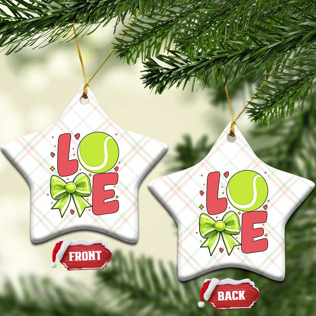 Love With A Tennis Ball Ceramic Ornament Valentines Day Gift TS12 Print Your Wear
