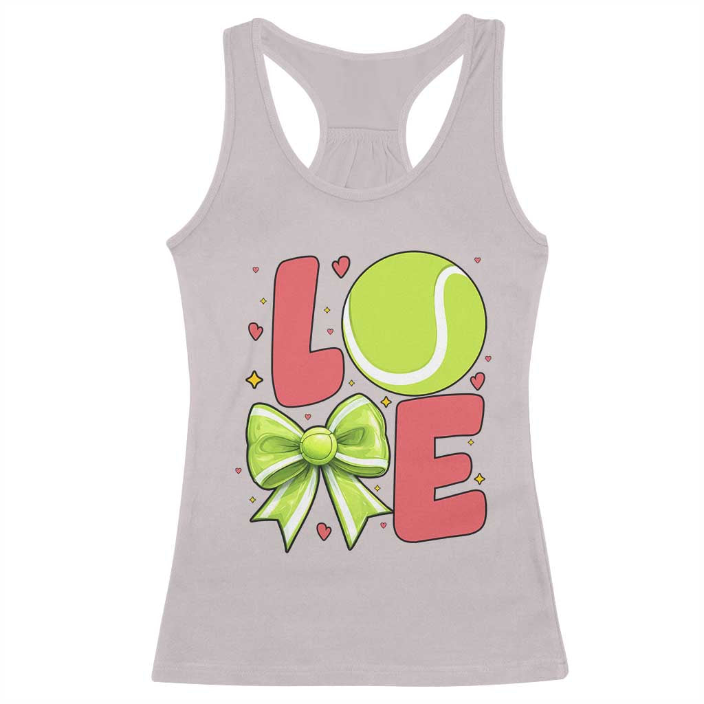 Love With A Tennis Ball Racerback Tank Top Valentines Day Gift TS12 Ice Gray Print Your Wear