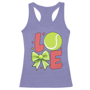 Love With A Tennis Ball Racerback Tank Top Valentines Day Gift TS12 Violet Print Your Wear