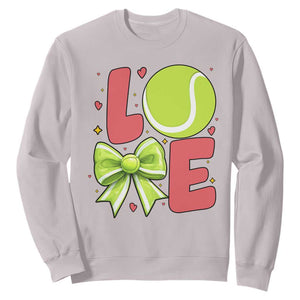 Love With A Tennis Ball Sweatshirt Valentines Day Gift TS12 Ice Gray Print Your Wear