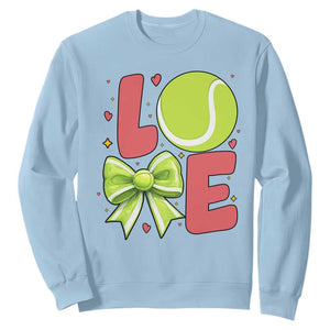 Love With A Tennis Ball Sweatshirt Valentines Day Gift TS12 Light Blue Print Your Wear