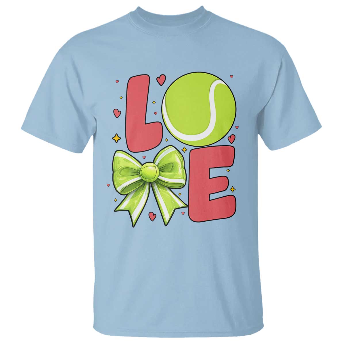 Love With A Tennis Ball T Shirt Valentines Day Gift TS12 Light Blue Print Your Wear