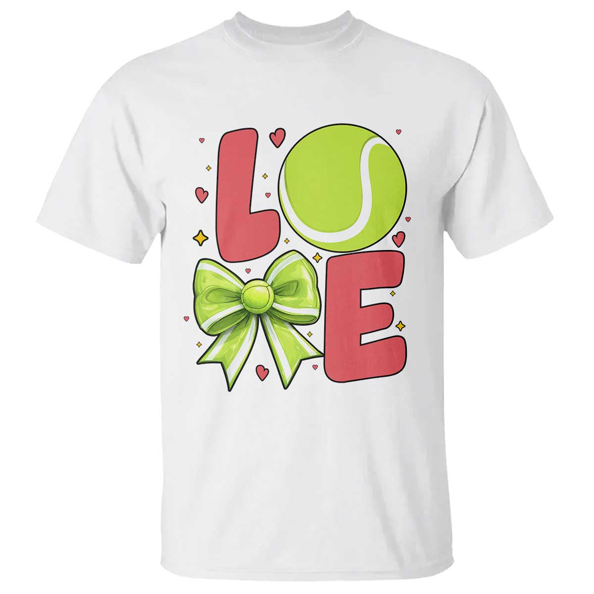 Love With A Tennis Ball T Shirt Valentines Day Gift TS12 White Print Your Wear