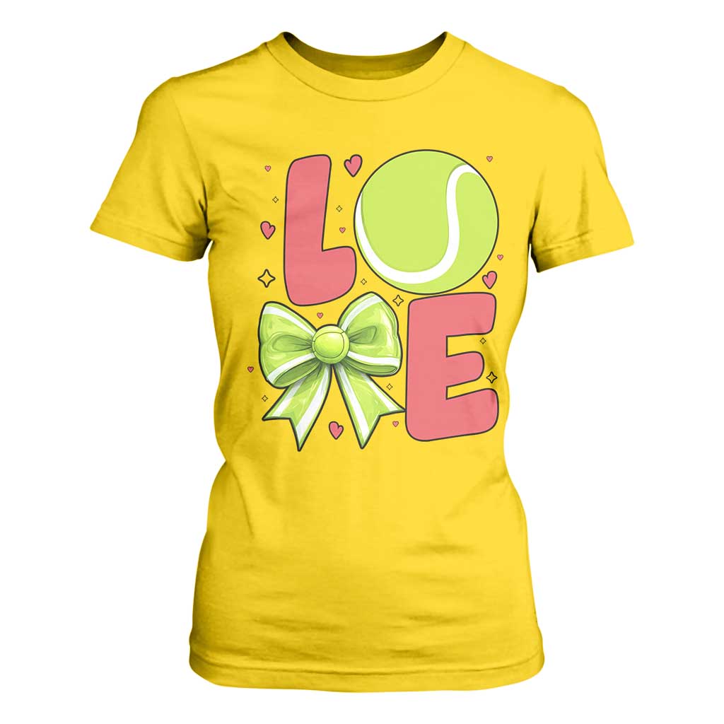 Love With A Tennis Ball T Shirt For Women Valentines Day Gift TS12 Daisy Print Your Wear