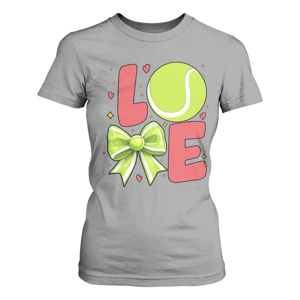 Love With A Tennis Ball T Shirt For Women Valentines Day Gift TS12 Sport Gray Print Your Wear