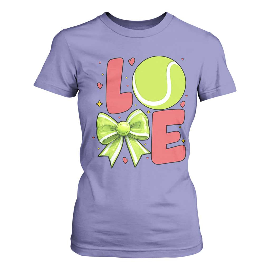 Love With A Tennis Ball T Shirt For Women Valentines Day Gift TS12 Violet Print Your Wear