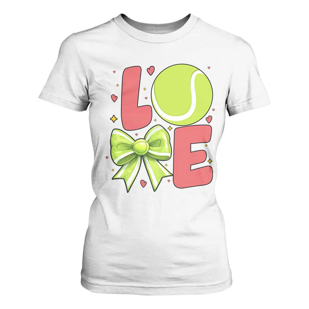 Love With A Tennis Ball T Shirt For Women Valentines Day Gift TS12 White Print Your Wear