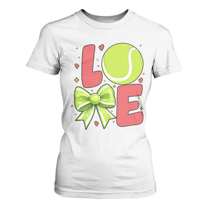 Love With A Tennis Ball T Shirt For Women Valentines Day Gift TS12 White Print Your Wear