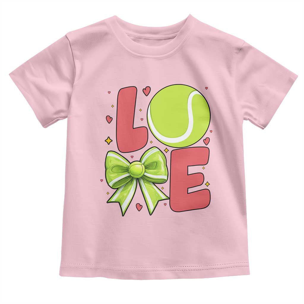 Love With A Tennis Ball Toddler T Shirt Valentines Day Gift TS12 Light Pink Print Your Wear