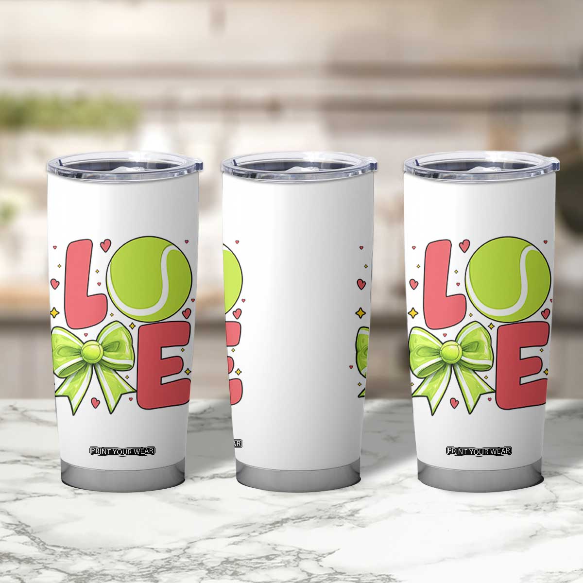 Love With A Tennis Ball Tumbler Cup Valentines Day Gift TS12 Print Your Wear