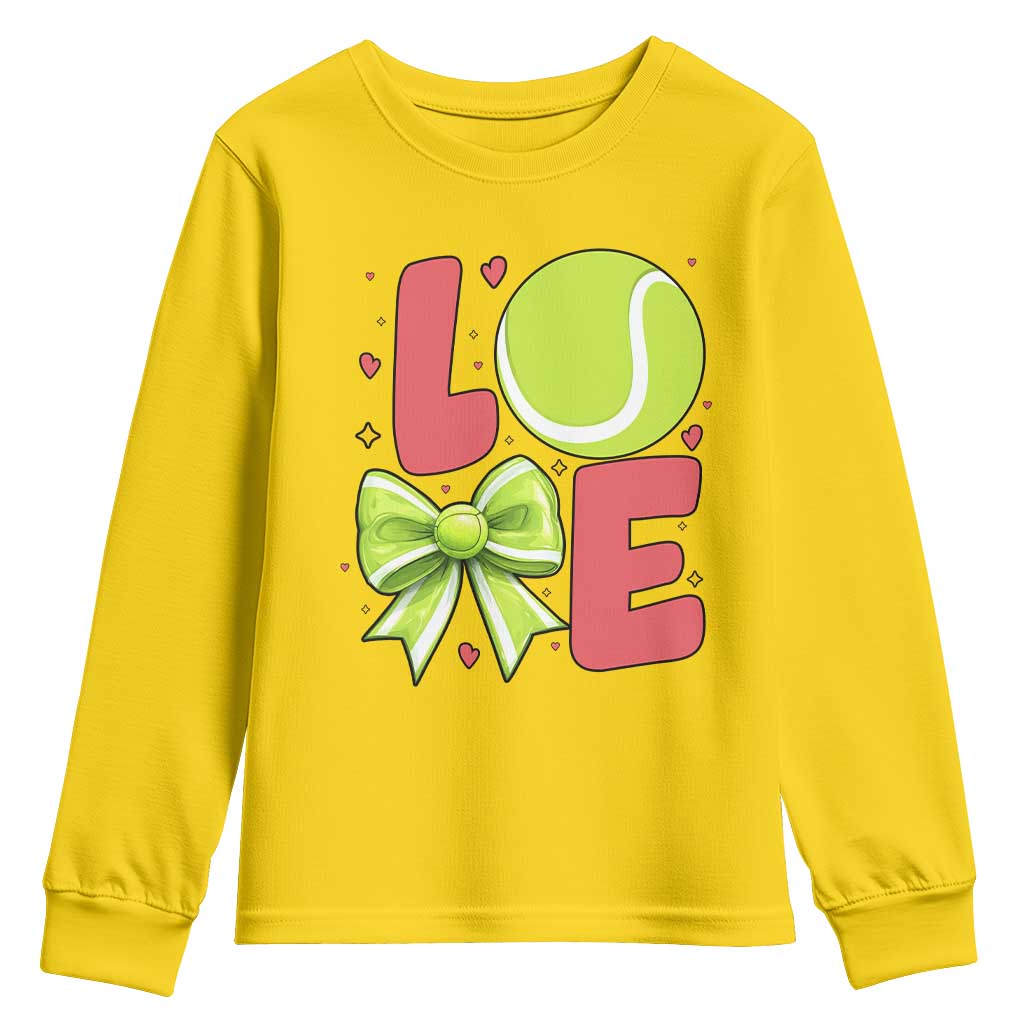 Love With A Tennis Ball Youth Sweatshirt Valentines Day Gift TS12 Daisy Print Your Wear