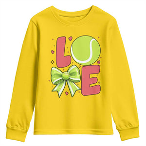 Love With A Tennis Ball Youth Sweatshirt Valentines Day Gift TS12 Daisy Print Your Wear