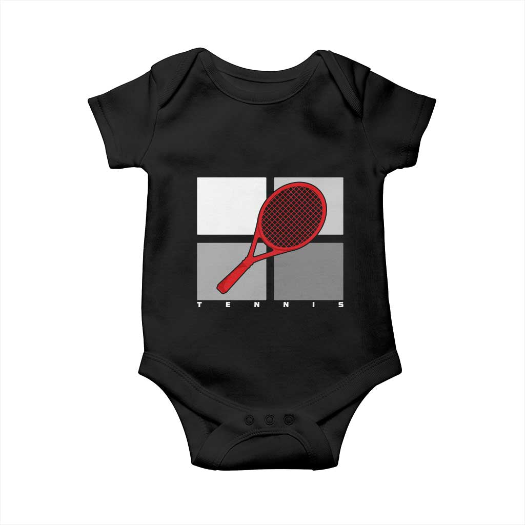 Tennis Obsession Baby Onesie Vintage Sports Lover Gift TS12 Black Print Your Wear
