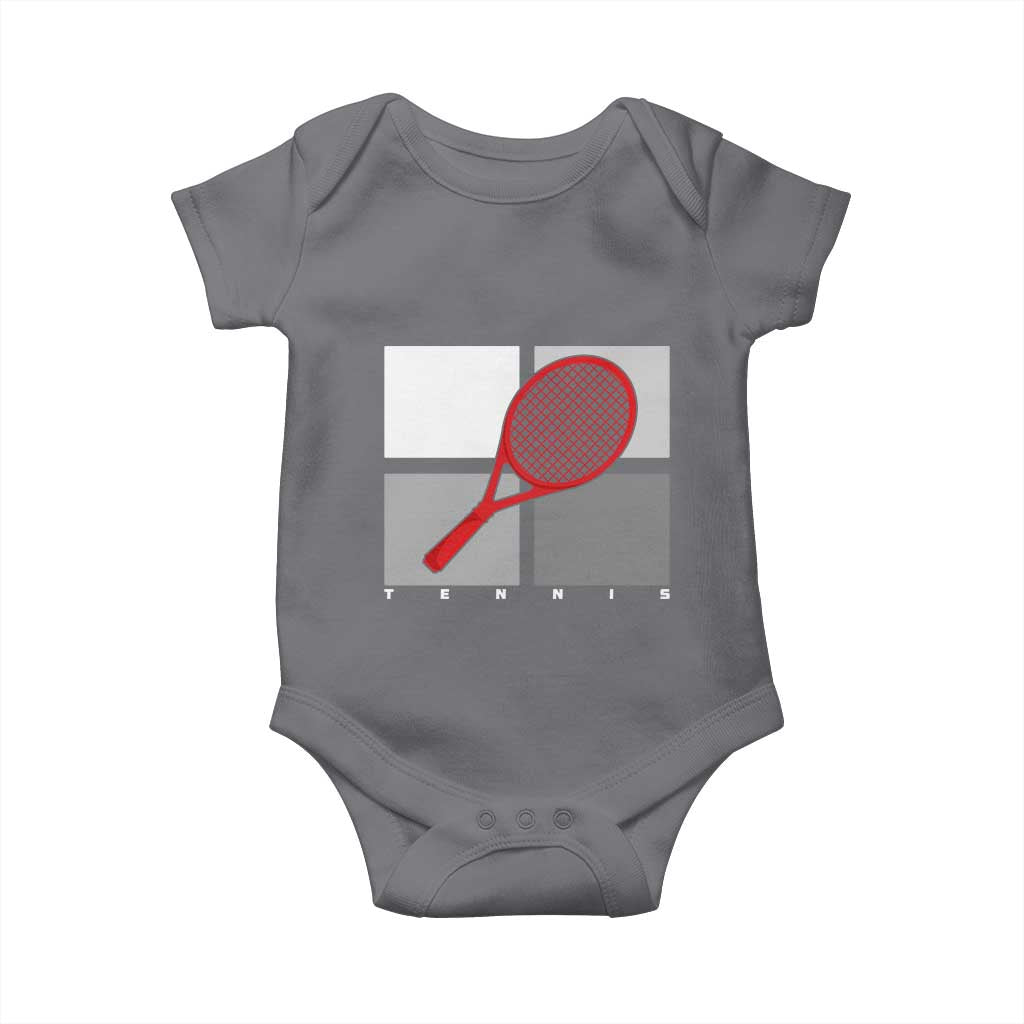 Tennis Obsession Baby Onesie Vintage Sports Lover Gift TS12 Charcoal Print Your Wear