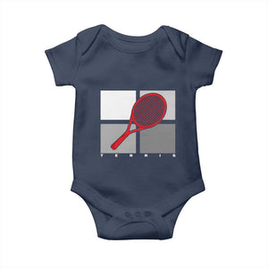 Tennis Obsession Baby Onesie Vintage Sports Lover Gift TS12 Navy Print Your Wear