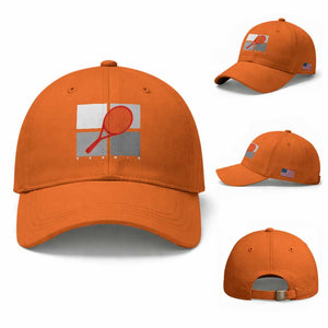 Tennis Obsession Baseball Cap Vintage Sports Lover Gift TS12 Baseball Cap Universal Fit Orange Print Your Wear