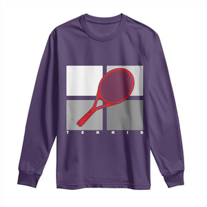 Tennis Obsession Long Sleeve Shirt Vintage Sports Lover Gift TS12 Purple Print Your Wear