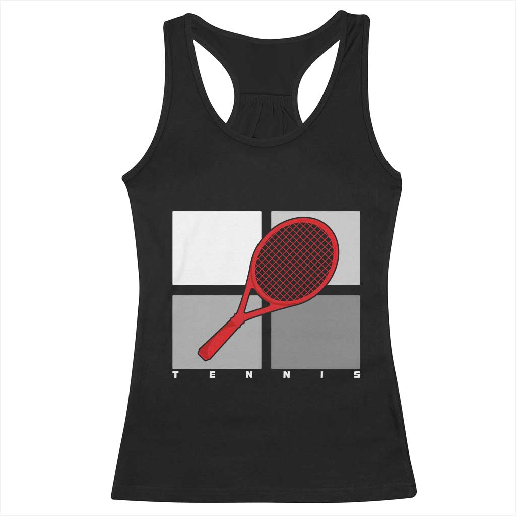 Tennis Obsession Racerback Tank Top Vintage Sports Lover Gift TS12 Black Print Your Wear