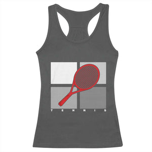 Tennis Obsession Racerback Tank Top Vintage Sports Lover Gift TS12 Dark Heather Print Your Wear