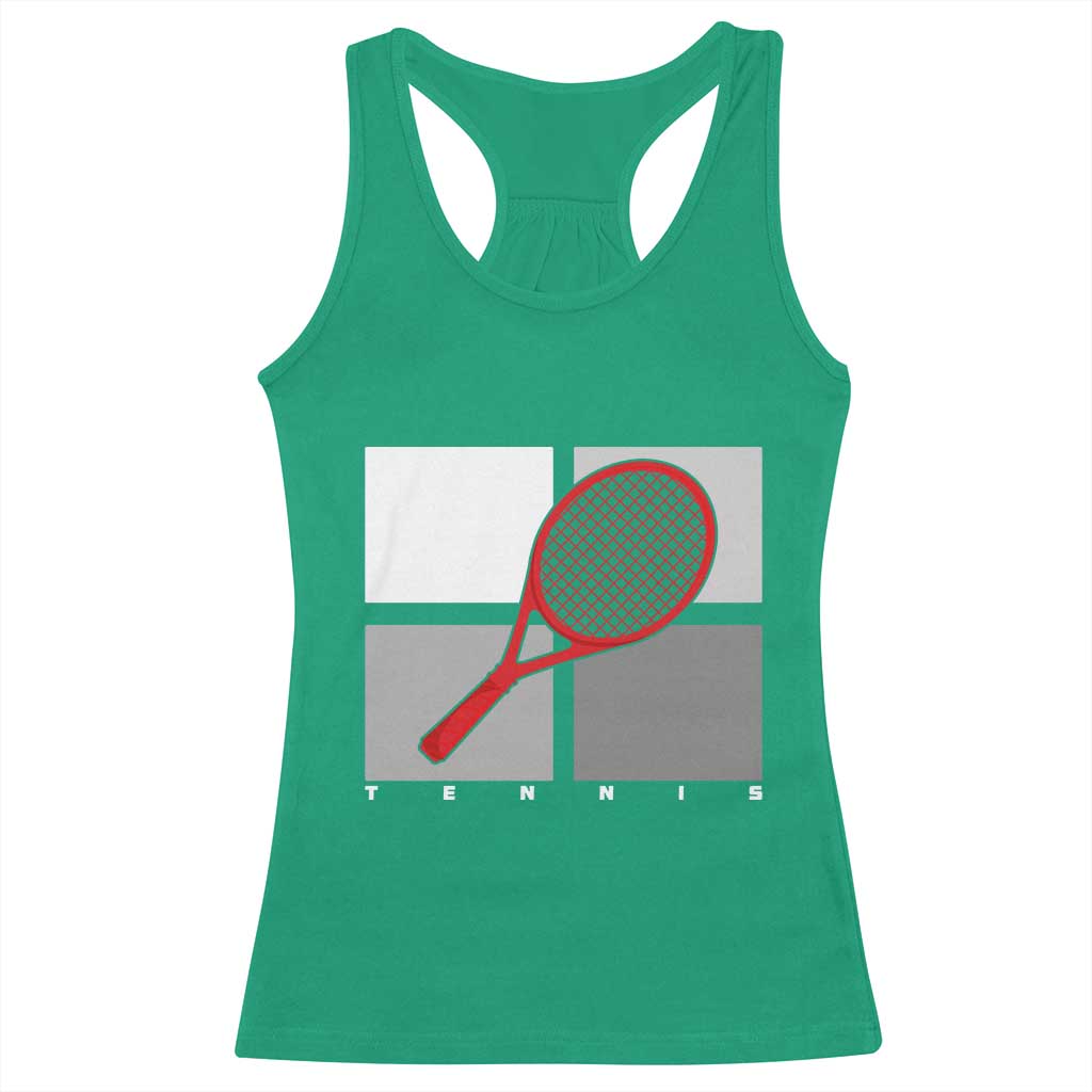 Tennis Obsession Racerback Tank Top Vintage Sports Lover Gift TS12 Irish Green Print Your Wear