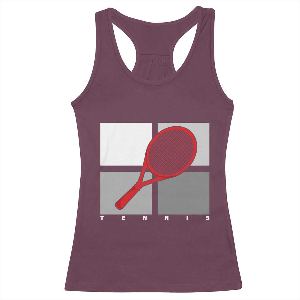 Tennis Obsession Racerback Tank Top Vintage Sports Lover Gift TS12 Maroon Print Your Wear