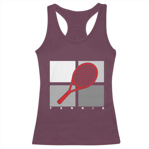Tennis Obsession Racerback Tank Top Vintage Sports Lover Gift TS12 Maroon Print Your Wear