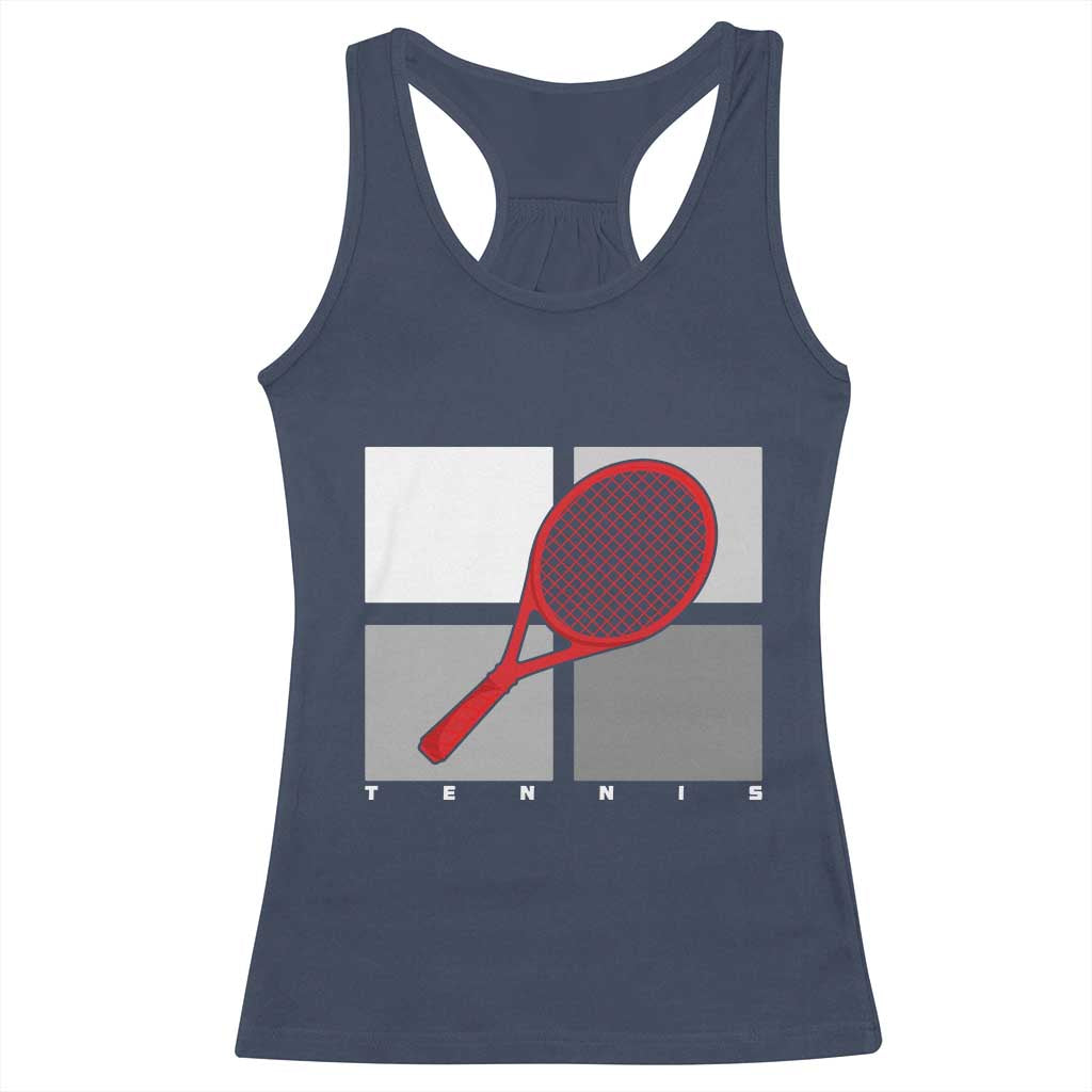 Tennis Obsession Racerback Tank Top Vintage Sports Lover Gift TS12 Navy Print Your Wear