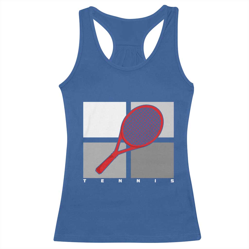 Tennis Obsession Racerback Tank Top Vintage Sports Lover Gift TS12 Royal Blue Print Your Wear