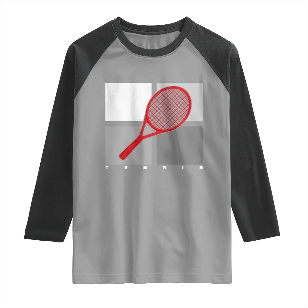 Tennis Obsession Raglan Shirt Vintage Sports Lover Gift TS12 Sport Gray Black Print Your Wear