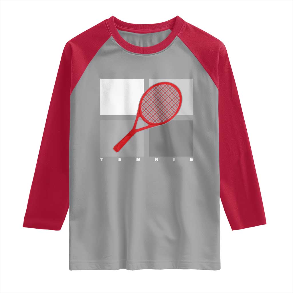 Tennis Obsession Raglan Shirt Vintage Sports Lover Gift TS12 Sport Gray Red Print Your Wear