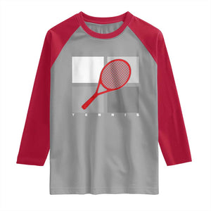 Tennis Obsession Raglan Shirt Vintage Sports Lover Gift TS12 Sport Gray Red Print Your Wear