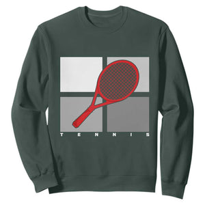 Tennis Obsession Sweatshirt Vintage Sports Lover Gift TS12 Dark Forest Green Print Your Wear