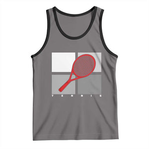 Tennis Obsession Tank Top Vintage Sports Lover Gift TS12 Deep Heather Black Print Your Wear
