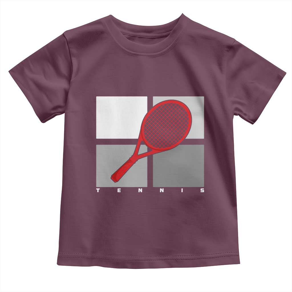 Tennis Obsession Toddler T Shirt Vintage Sports Lover Gift TS12 Maroon Print Your Wear