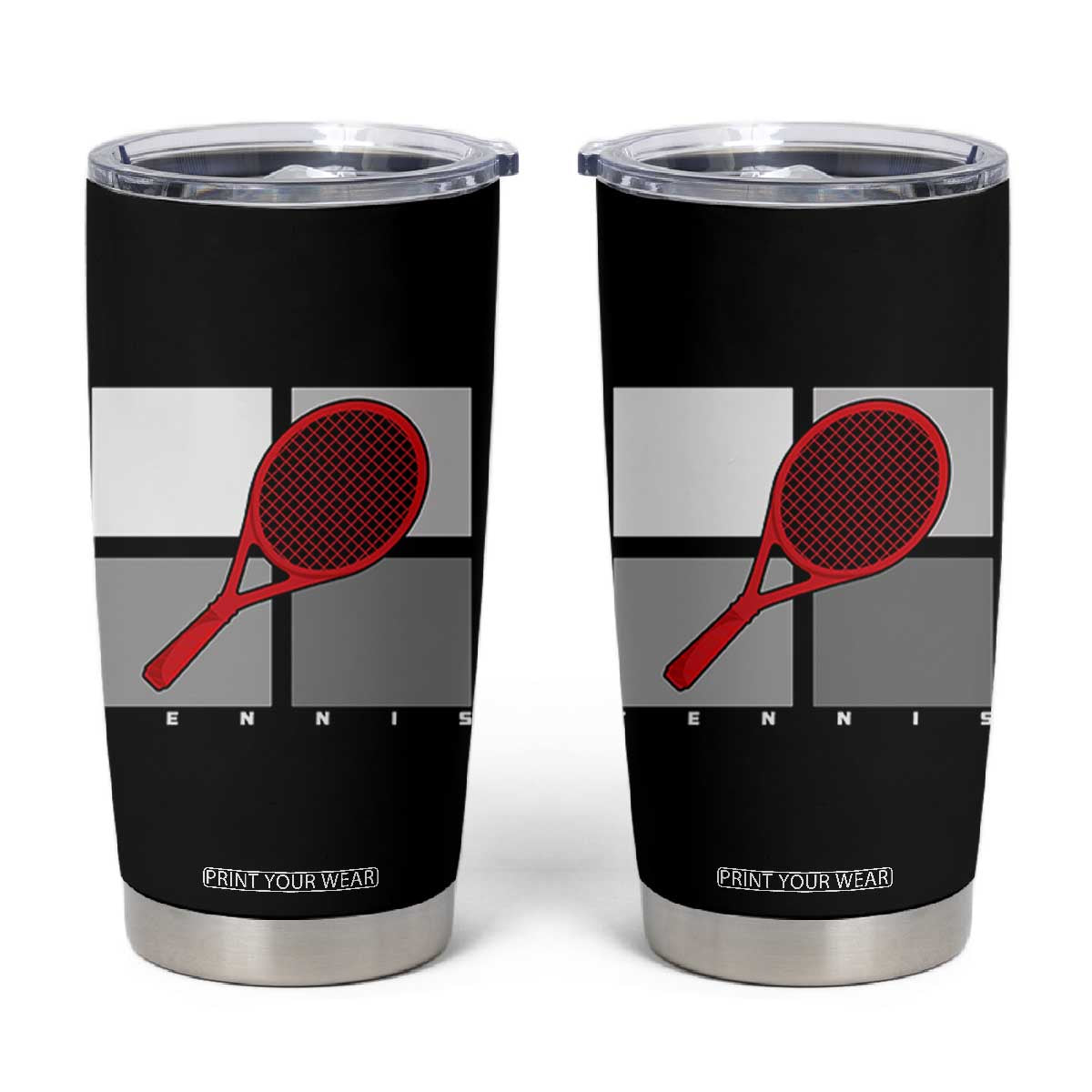 Tennis Obsession Tumbler Cup Vintage Sports Lover Gift TS12 Black Print Your Wear