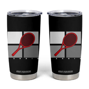Tennis Obsession Tumbler Cup Vintage Sports Lover Gift TS12 Black Print Your Wear