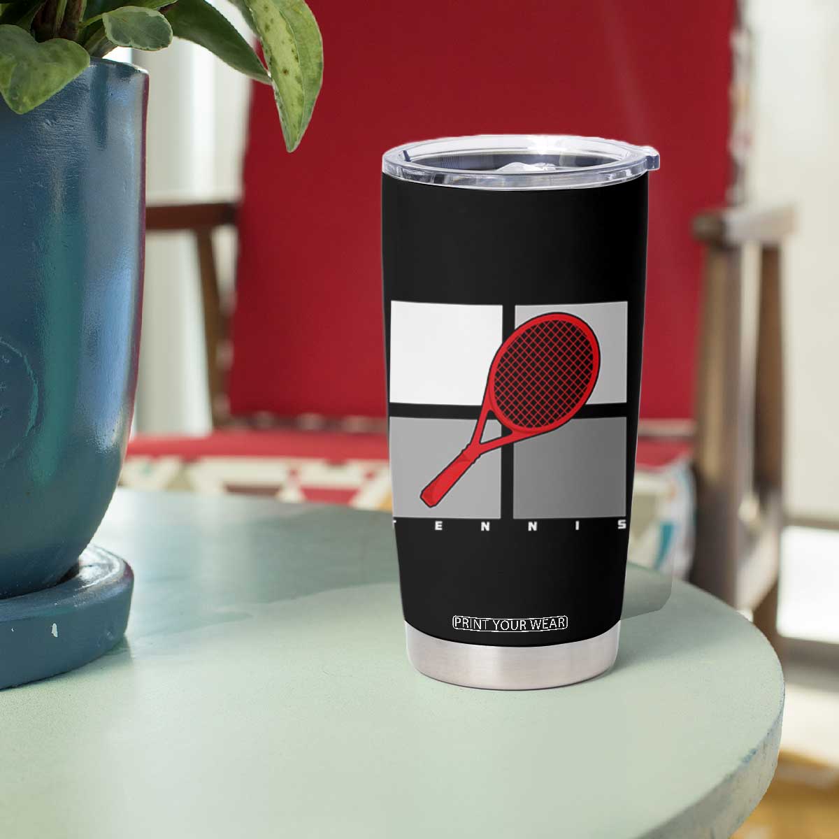 Tennis Obsession Tumbler Cup Vintage Sports Lover Gift TS12 Print Your Wear