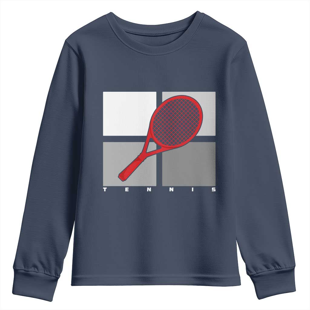 Tennis Obsession Youth Sweatshirt Vintage Sports Lover Gift TS12 Navy Print Your Wear