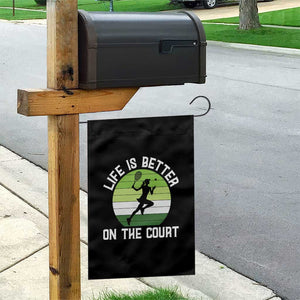 Life Is Better On The Court Garden Flag Vintage Retro Tennis Girl Gift TS12 Print Your Wear