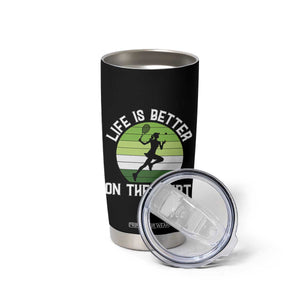 Life Is Better On The Court Tumbler Cup Vintage Retro Tennis Girl Gift TS12 Print Your Wear