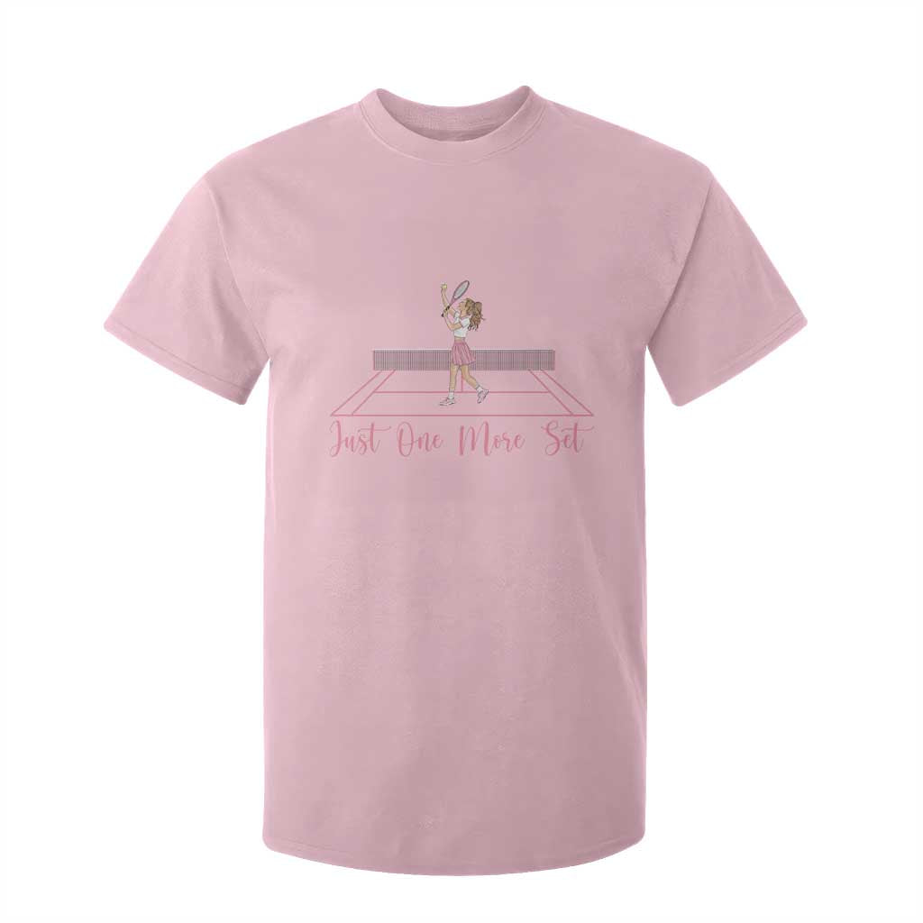 Just One More Set T Shirt For Kid Funny Tennis Player Gift For Women TS12 Light Pink Print Your Wear