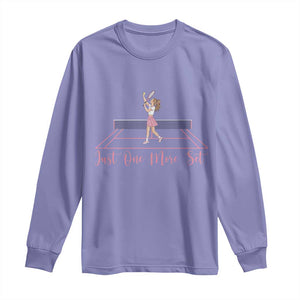 Just One More Set Long Sleeve Shirt Funny Tennis Player Gift For Women TS12 Violet Print Your Wear