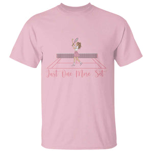 Just One More Set T Shirt Funny Tennis Player Gift For Women TS12 Light Pink Print Your Wear