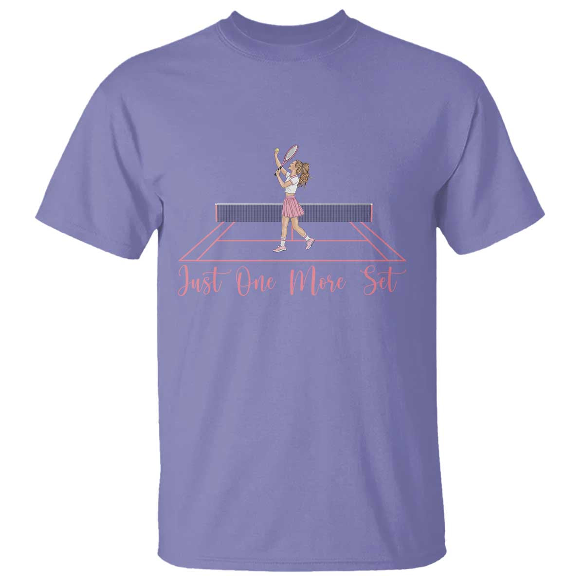 Just One More Set T Shirt Funny Tennis Player Gift For Women TS12 Violet Print Your Wear