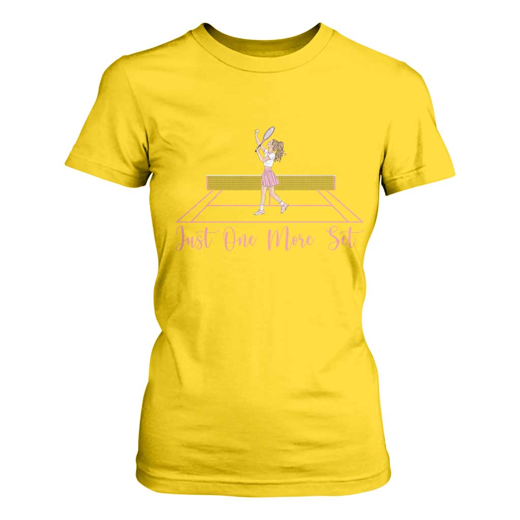 Just One More Set T Shirt For Women Funny Tennis Player Gift For Women TS12 Daisy Print Your Wear