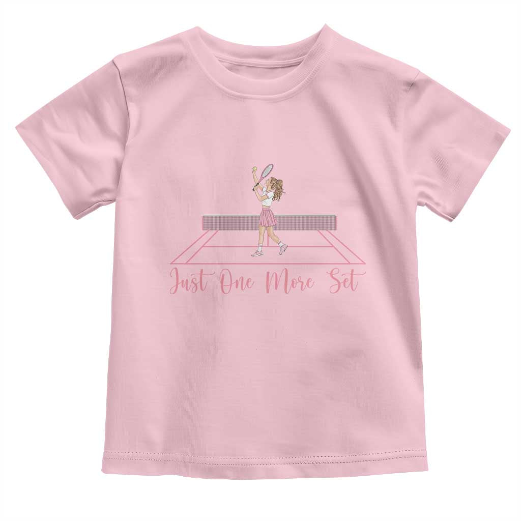 Just One More Set Toddler T Shirt Funny Tennis Player Gift For Women TS12 Light Pink Print Your Wear