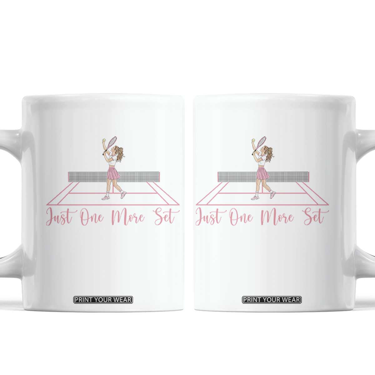 Just One More Set Coffee Mug Funny Tennis Player Gift For Women TS12 White Print Your Wear