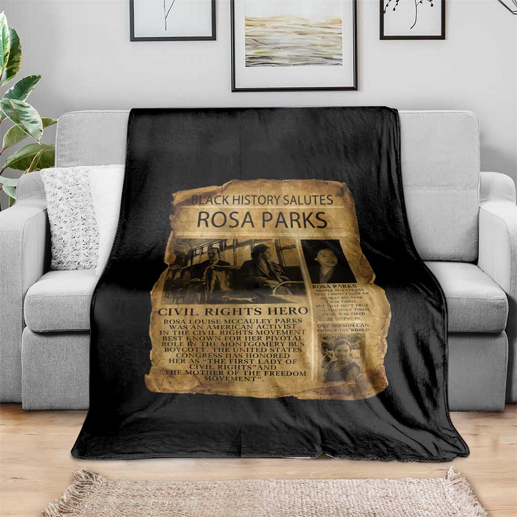 Rosa Parks Throw Blanket Female Empowerment History Gift TS12 Print Your Wear
