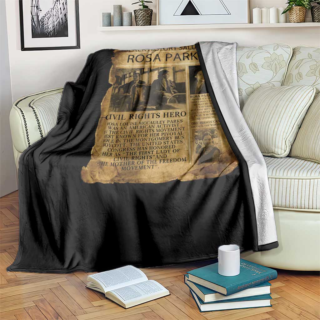 Rosa Parks Throw Blanket Female Empowerment History Gift TS12 Print Your Wear