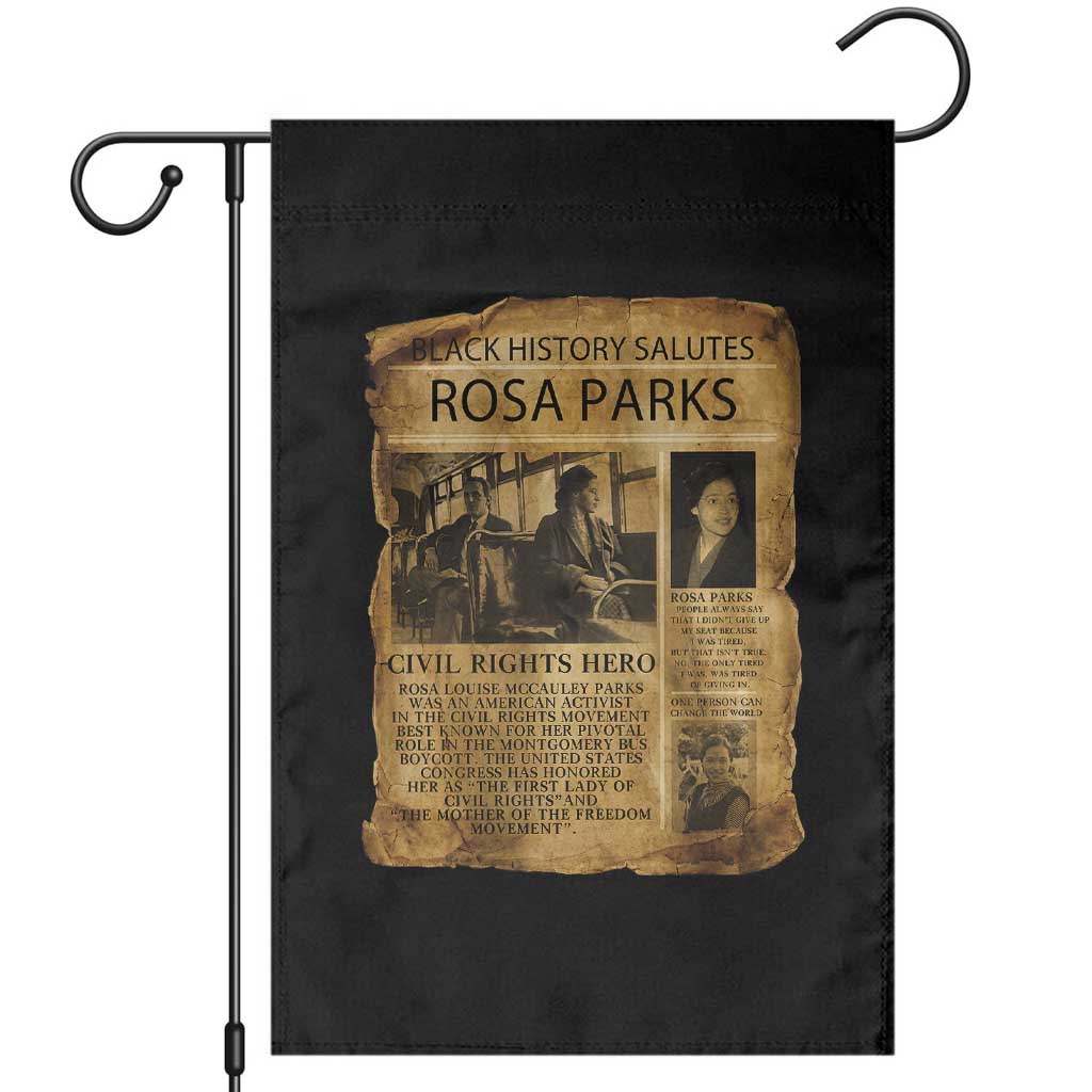 Rosa Parks Garden Flag Female Empowerment History Gift TS12 Black Print Your Wear